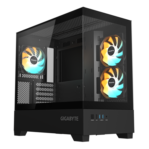 GIGABYTE kućište GB-C201P Mid-tower, mATX, 3x 120mm ARGB fans