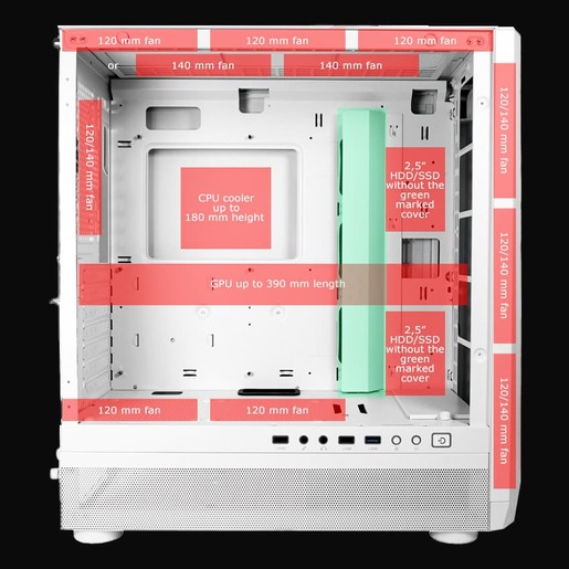 LC-POWER kućište Gaming 900W Midi-tower, E-ATX, ATX, Micro-ATX, Mini-ITX