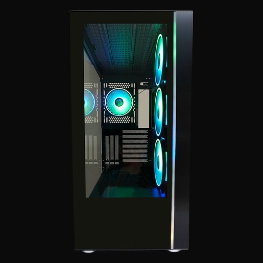 LC-POWER kućište Gaming 808B Midi-ATX, black, HD Audio, 4x 120mm ARGB fan, 1x USB-C