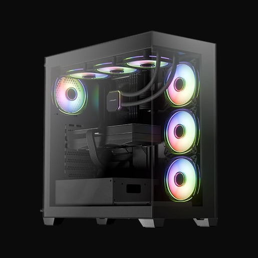 LC-POWER kućište Gaming 715B Midi-tower, ATX, 4x ARGB fan, 1x USB-C, 2x USB-A