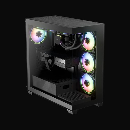 LC-POWER kućište Gaming 715B Midi-tower, ATX, 4x ARGB fan, 1x USB-C, 2x USB-A