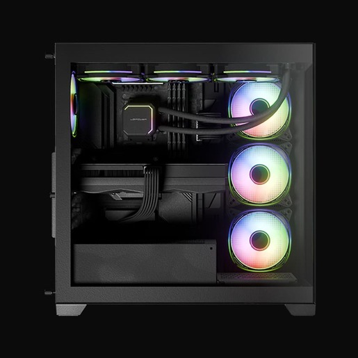 LC-POWER kućište Gaming 715B Midi-tower, ATX, 4x ARGB fan, 1x USB-C, 2x USB-A