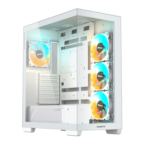 GIGABYTE kućište C500 Panoramic Stealt  Mid-tower, ATX, 4x ARGB fans White