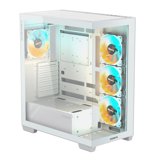 GIGABYTE kućište C500 Panoramic Stealt  Mid-tower, ATX, 4x ARGB fans White