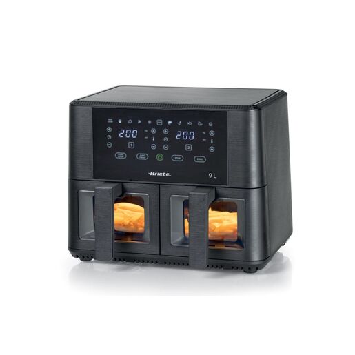 Ariete friteza na vrući zrak s dvije korpe 4631, 2400 W, crna