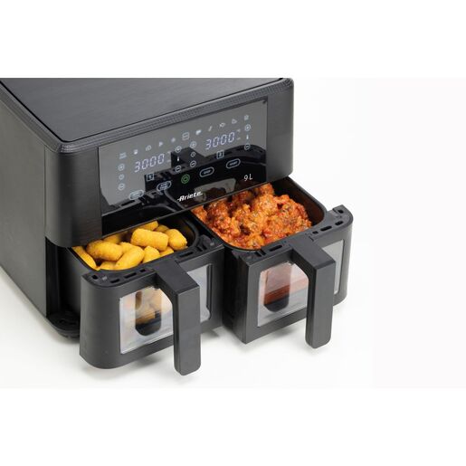 Ariete friteza na vrući zrak s dvije korpe 4631, 2400 W, crna