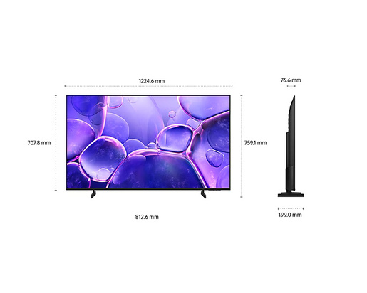 SAMSUNG LED televizor UE55U8072FUXXH, 4K Ultra HD, Smart TV, Tizen™, MetalStream Dizajn, HDR 10+, Crystal Procesor 4K, Crni