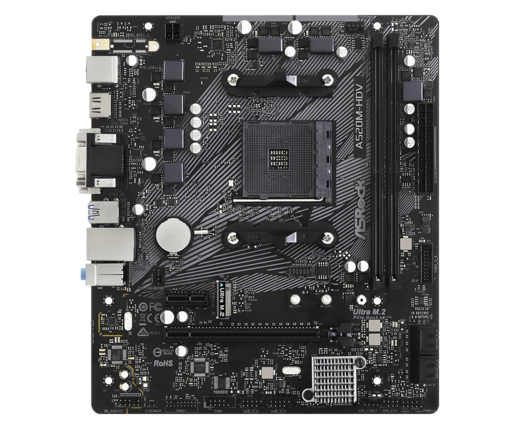 ASROCK matična ploča A520-HDV, AM4, 2xDDR4, 4xSATA, M.2, RAID,VGA, HDMI, Micro ATX