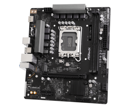 ASROCK matična ploča H810M-H, 2xDDR5, M.2, 4xSATA, 10xUSB,HDMI, Micro ATX