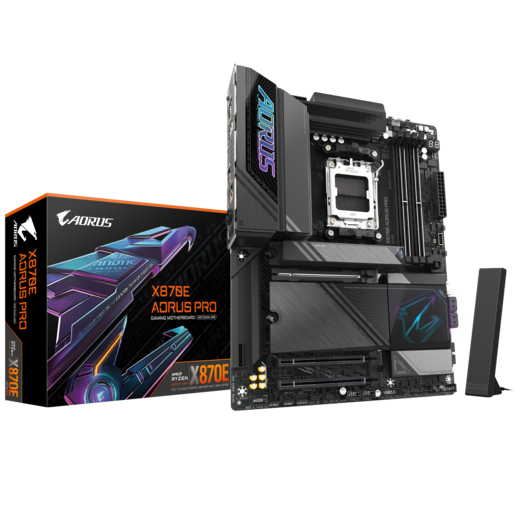 GIGABYTE matična ploča X870E AORUS PRO AM5, 4x DDR5, 4x M.2, 4xSATA 2x HDMI, 10x USB, ATX