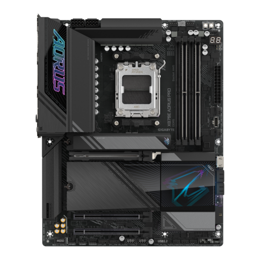 GIGABYTE matična ploča X870E AORUS PRO AM5, 4x DDR5, 4x M.2, 4xSATA 2x HDMI, 10x USB, ATX