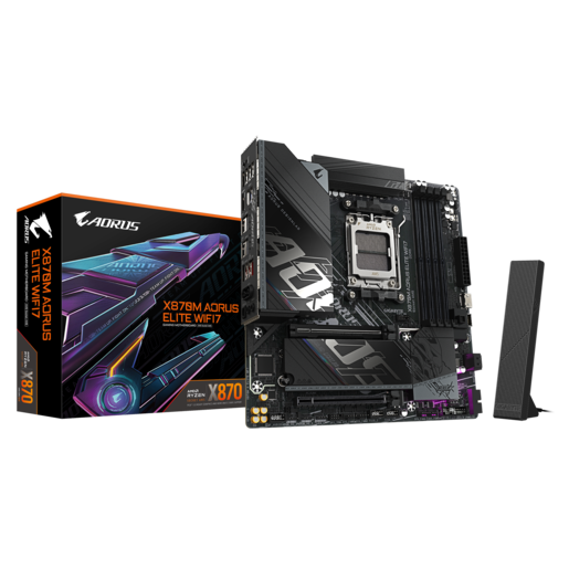 GIGABYTE matična ploča X870M AORUS ELITE AM5, 4x DDR5, 2x M.2, 2xSATA 2x HDMI, 12x USB, mATX