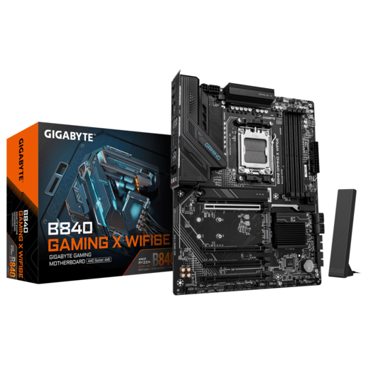 GIGABYTE matična ploča B840 GAMING X WF6E AM5, 4x DDR5, 3x M.2, 4x SATA 8xUSB, 1x HDMI, 1x DP, ATX