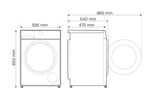 Midea perilica-sušilica MF200D80WB/W-HR