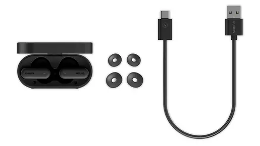 PHILIPS Bluetooth® slušalice TAT6000BK BT, blokiranje buke, Pametna kutija za punjenje, Tehnologija s 4 mikrofona, Crna