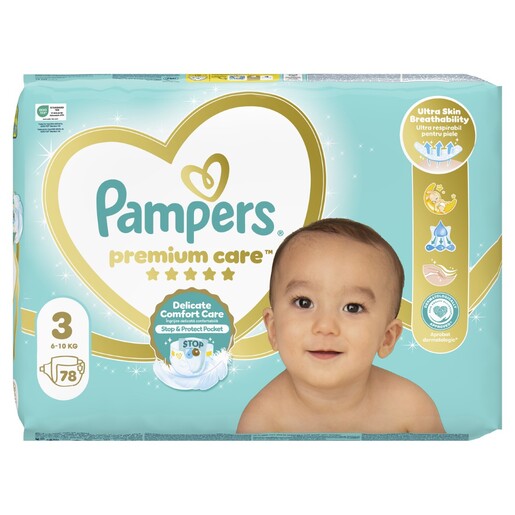 Pampers Premium Care Jumbo Pack pelene, vel. 3 (6-10kg), 78 kom