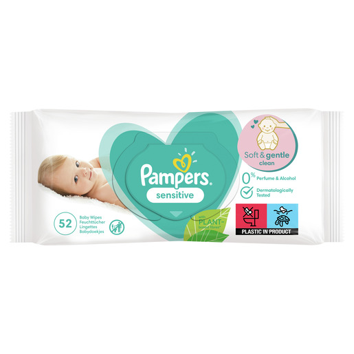 Pampers Sensitive vlažne maramice, 52 kom