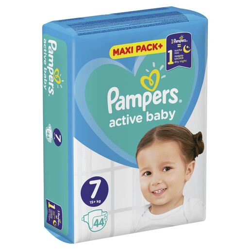 Pampers Active Baby Maxi Pack pelene, vel. 7 (15+kg), 44 kom