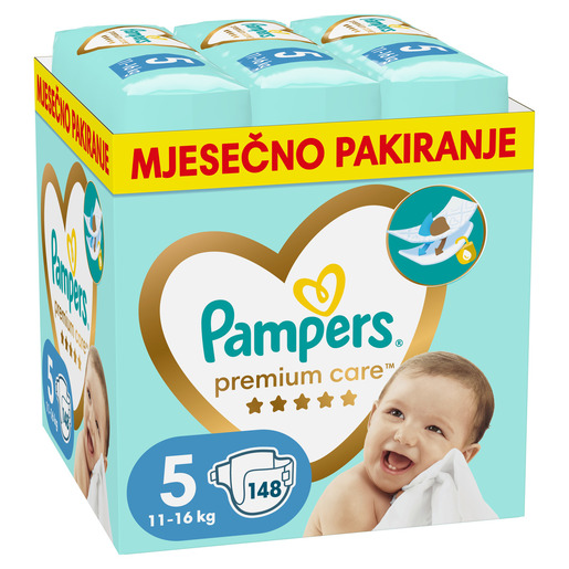 Pampers pelene, Premium Care MP, S5, 148 komada