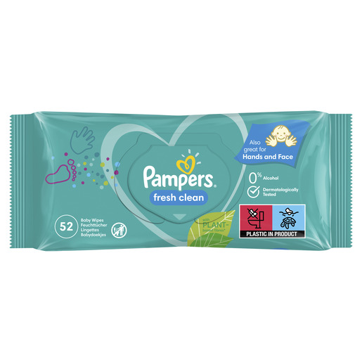 Pampers Fresh Clean vlažne maramice, 52 kom