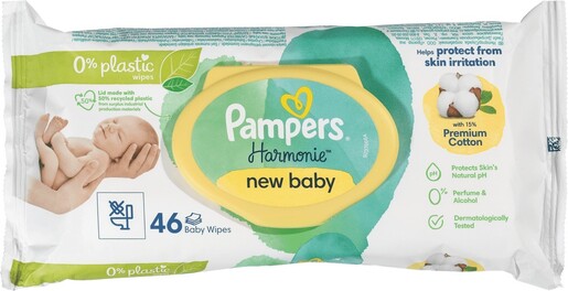 Pampers Harmonie New Baby vlažne maramice, 46 kom
