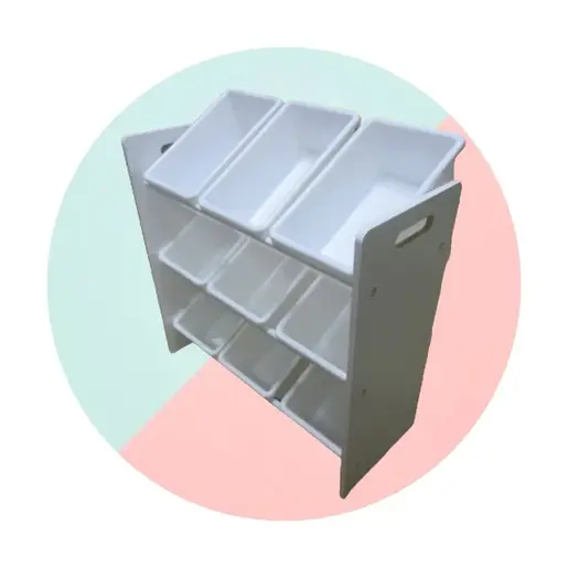 KINDER HOME Polica sa 9 kutija za odlaganje bijela JVTR-3006