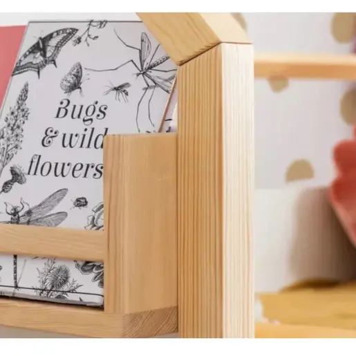 KINDER HOME Kućica za dječji krevet, Montesori, dvospratna, tobogan, crna tabla SRK-20