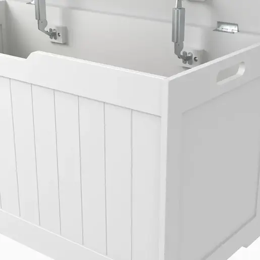 KINDER HOME Komoda i drvena klupa za odlaganje dječjih igračaka i knjiga bijela JVTR-3086