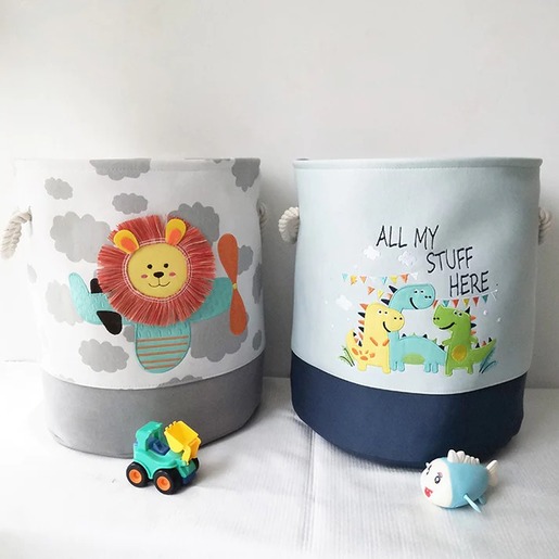 KINDER HOME Sklopiva dječja korpa za igračke i odjeću siva GH-KK03