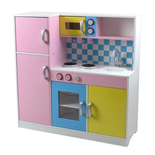 KINDER HOME dječja kuhinja, drvena igračka za igranje uloga sa šarenim dizajnom TF-5251