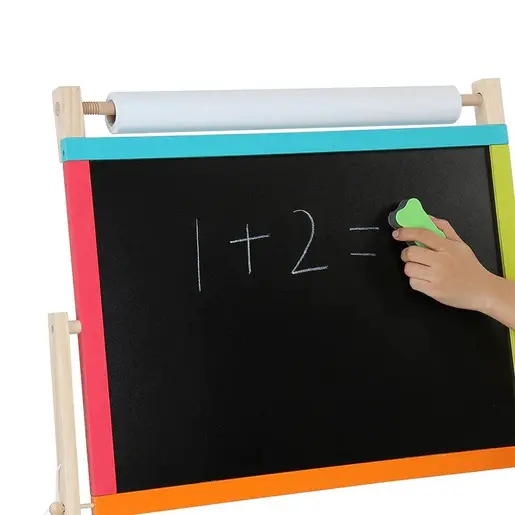 KINDER HOME dječja drvena tabla sa magnetima i dodacima šarena V12B103