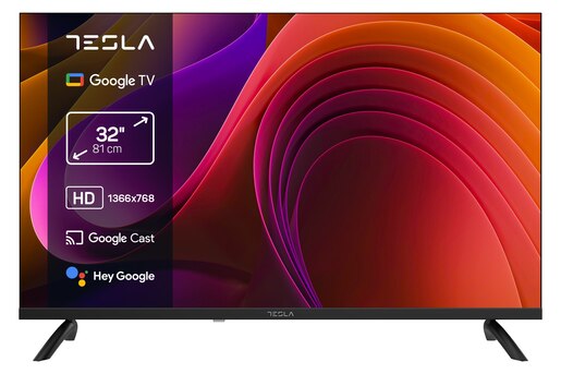 TESLA LED televizor 32E655BHS, HD Ready, Smart TV, Google, Crni
