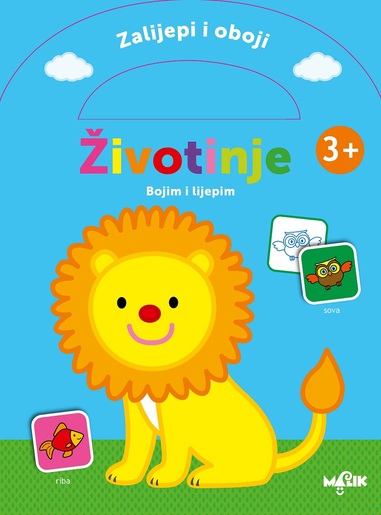 Zalijepi i oboji - Životinje - knjiga s naljepnicama za djecu