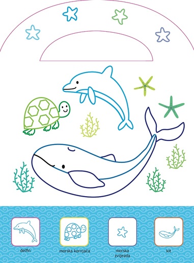 Zalijepi i oboji - Životinje - knjiga s naljepnicama za djecu