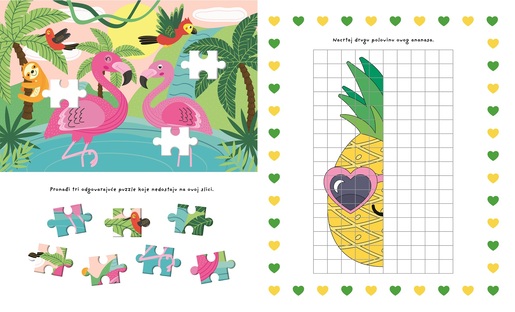 Igre i mozgalice - Džungla - edukativna knjiga za djecu