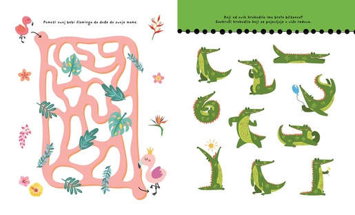 Igre i mozgalice - Džungla - edukativna knjiga za djecu