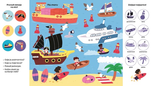 Pronađi i zalijepi 101 detalj sa slike - Prevozna sredstva