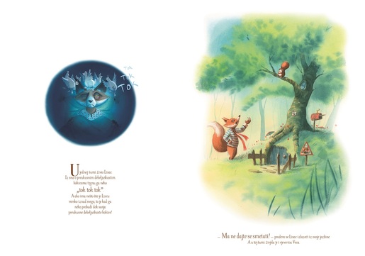 Lisac, vjeverica Veca i kokice - knjiga za djecu