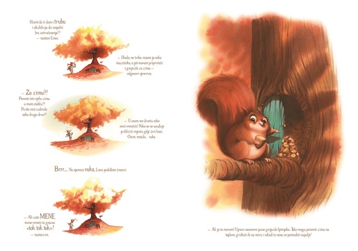 Lisac, vjeverica Veca i kokice - knjiga za djecu