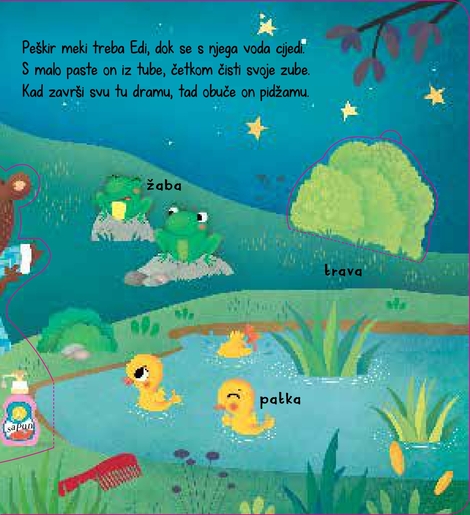 Edo medo laku noć - Moja prva 3D knjiga sa prozorčićima - interaktivna knjiga za djecu