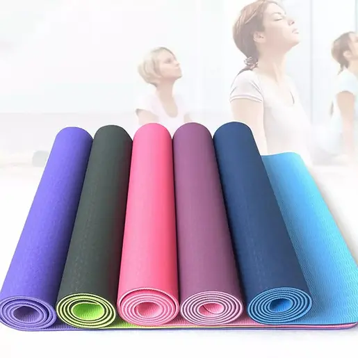 Yoga mat TPE 183x61x0,6cm Rose - Gray