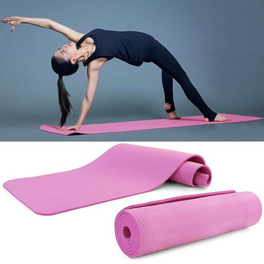 4Life Yoga prostirka 183x61x1,5cm roza