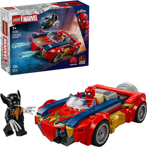 LEGO® Marvel Spider-Man u automobilu protiv Venomiziranog Wolverinea 76336