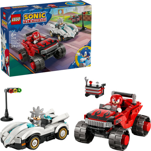LEGO Sonic Silverov auto protiv Knucklesova čudovišnog kamiona 77118