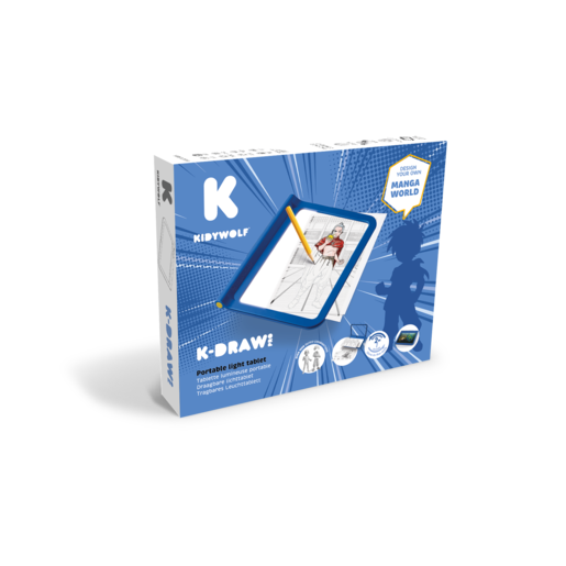Kidywolf K-DRAW PRO MANGA Svjetleća tabla za crtanje i pisanje – Blue / K-DRAW-PRO-BU