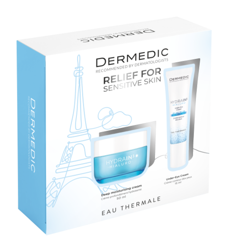 Dermedic – Hydrain3 set / krema za podrucje oko ociju 15 ml + krema za hidrataciju 50 ml