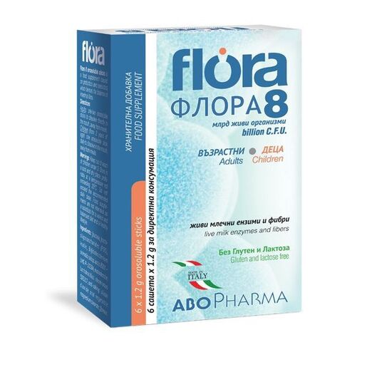 Abopharma Abo Flora 8 – probiotske kesice, 6 kom