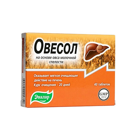 Evalar Ovesol – biljna podrška jetri, 40 tableta