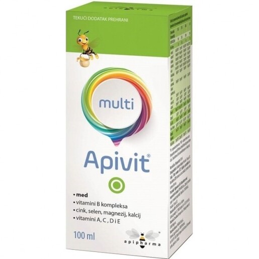 Apiph Apivit Multi sirup – multivitaminski dodatak prehrani za imunitet i energiju