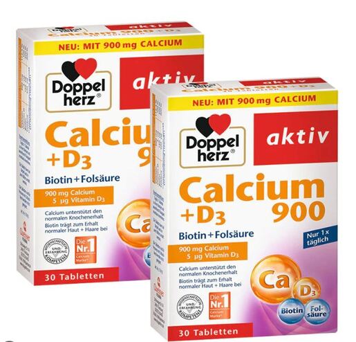 Doppelherz Calcium 900 + D3 + Biotin A30